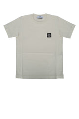 Boys' Cotton Logo-Patch T-Shirt Beige