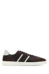 Men's Dark Brown Suede And Leather Achille Sneakers Tmorostoblu