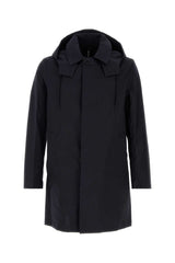 Men's Cotton Raincoat Navy Raincoats
