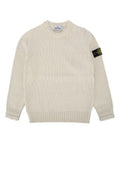 Boys' Crew Neck Natural Sweater Beige Fibra Poliammidica Cotton