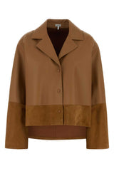 Women's Blouse Camel Lamb Ovine Leather