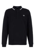 Men's Twin Polo Shirt Navy Cotton