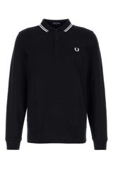 Men's Twin Polo Shirt Navy Cotton
