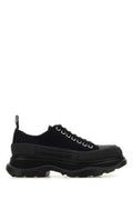 Women's Black Canvas Tread Slick Sneakers Blackblack