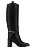 Women's Leather Knee-High Boot Black