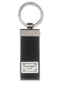 Men's Textured Leather Key Case Black Calfskin Cases