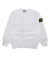 Boys' Logo-Patch Cotton Sweatshirt White Sweater