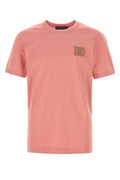 Men's Dark Pink Cotton T-Shirt Rosapolverescuro Exterior