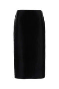 Women's Lamb Skin Skirt Black