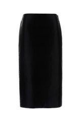 Women's Lamb Skin Skirt Black