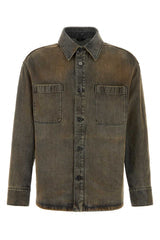 Men's Denim Jacket Brown Cotton