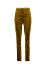 Women's Chenille Viscose Trousers Gold Mix