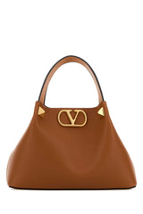 Women's Tote Shoulder Brown Calf Leather