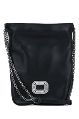 Women's Pilgrim Pocket Crossbody Bag Black Leather