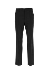 Men's Wool Blend Trousers Black Mohair