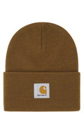 Unisex Acrylic Knit Beanie Brown Gauge