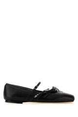 Women's Loli Ballerina Black Leather Salpa