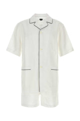 Men's Linen Pajama Shirt White
