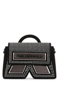 Boys' Studded Top Handle Bag Black Polyester Elastane