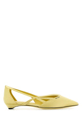Women's Satin Flat Yellow