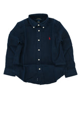 Boys' Cotton Button-Down Shirt Navy