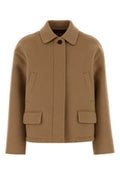 Women's Caban Jacket Beige Wool Silkdomestic Buffalo
