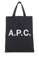Men's Logo-Printed Denim Tote Navy Cotton