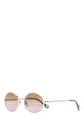 Women's Sunglass Gradient Tinted Round Metal Sunglasses Silver
