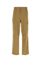 Men's Stretch Cotton Cargo Pants Beige Elastane