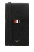 Men's Black Leather Phone Holder Cover