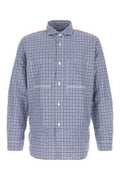 Men's Gingham Cotton Shirt Blue