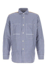 Men's Gingham Cotton Shirt Blue