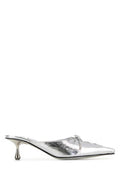 Women's Scarlett Mule Silver Leather Heels