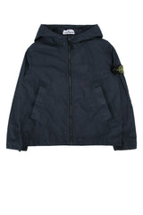 Boys' Short Parka Down Jacket Navy Fibra Poliammidica