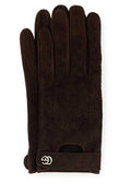 Women's Elysees Gloves Brown Suede