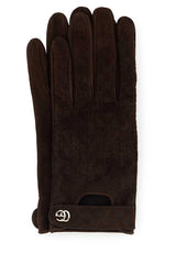 Women's Elysees Gloves Brown Suede