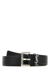 Men's Ysl Belt Black Leather
