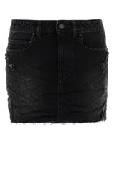 Women's City Skirt Black Cotton