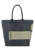 Women's Colorblock Cotton Tote Gray