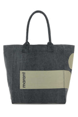 Women's Colorblock Cotton Tote Gray