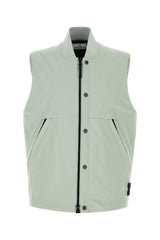 Men's Stretch Polyester Sleeveless Vest Green Elastane Vests