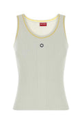Women's Boke Flower 2.0 Rib Tank Top White Viscose Polyester Sweater