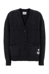 Women's Baby Alpaca Blend Cardigan Gray Alpaga Polyamide