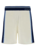 Men's White Mesh Bermuda Shorts Whiteblue