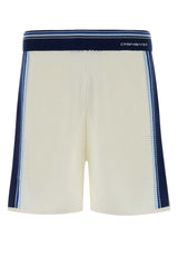 Men's White Mesh Bermuda Shorts Whiteblue
