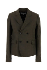 Women's Jacket Blazer Brown Wool Blazers