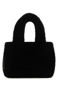 Women's Mano Top Handle Bag Black Shearling