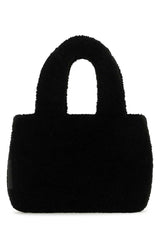Women's Mano Top Handle Bag Black Shearling