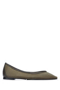 Women's Les Ballerines Ovalo Flat Khaki Lamb Leather Principal
