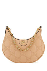 Women's Gg-Quilted Leather Shoulder Bag Beige